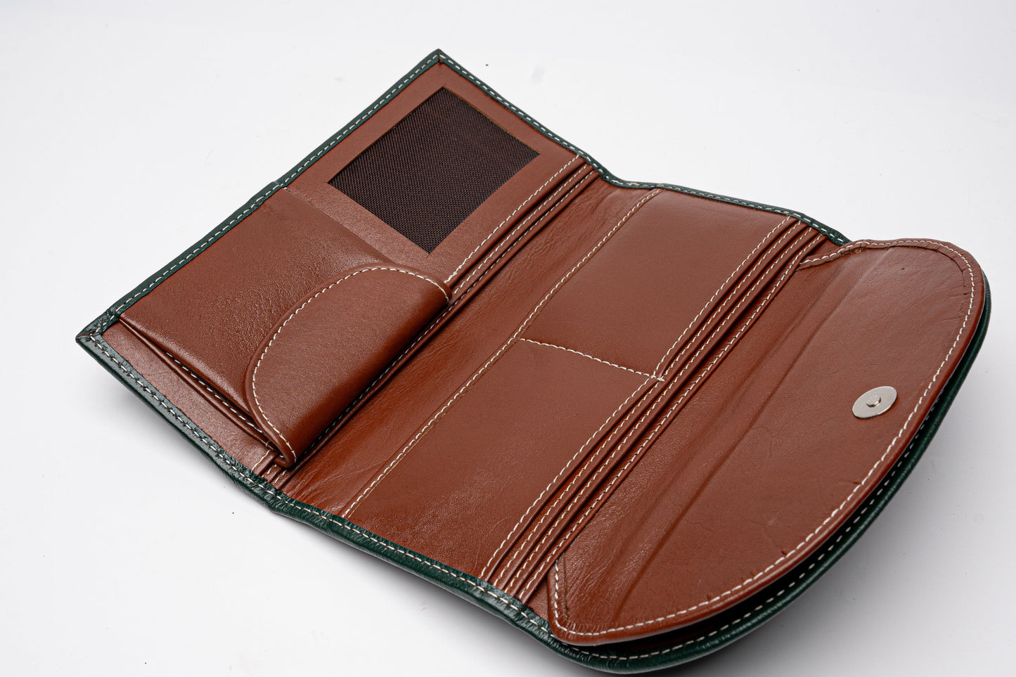 Women's Handcrafted Leather Wallet | Crescent Curve Zip Pouch
