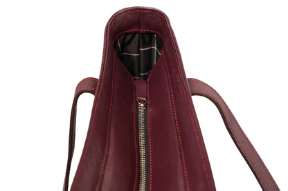Royale Burgundy Leather Tote